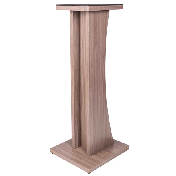 Gator Frameworks GFW-ELITESPKSTMN-GRY Coppia di supporti per monitor da studio in legno con finitura grigia Driftwood<br>