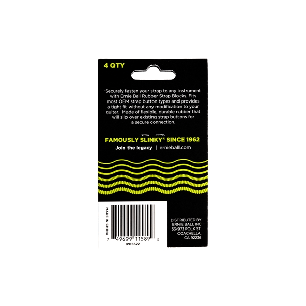 Ernie Ball 5622 Strap Blocks Green
