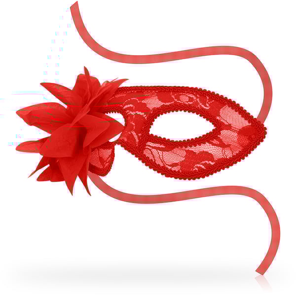 OHMAMA MASKS DENTELLE ET FLEUR - ROUGE