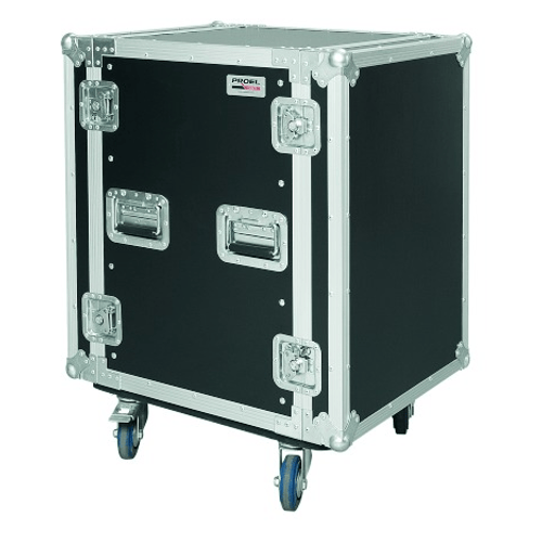 PROEL STAGE Flight case professionale 16U a rack 19', profondità utile corpo 45cm.