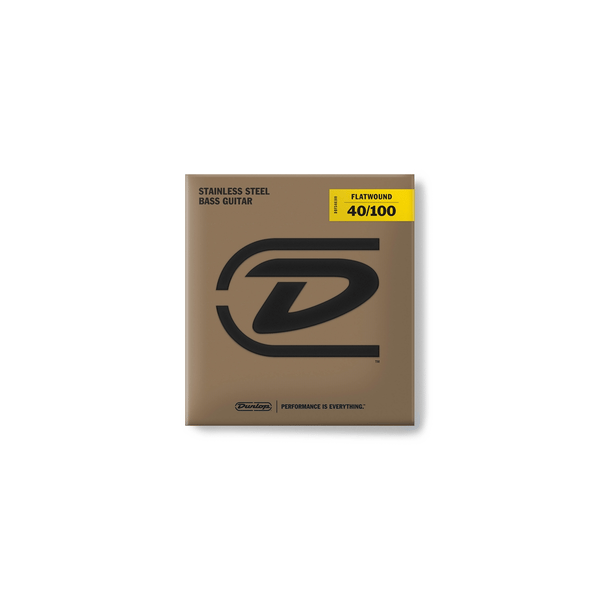 Dunlop DBFS40100 Flatwound Light Scala lunga Set/4