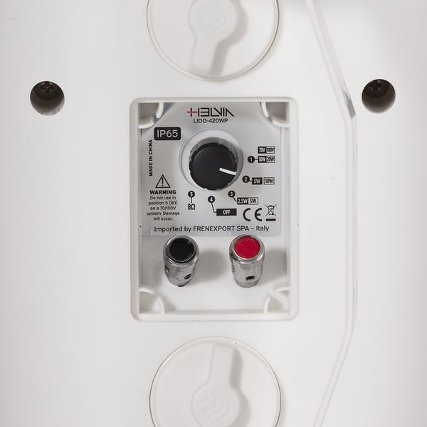 HELVIA Coppia di Diffusori 4" Passivi 2-Vie a Parete da Esterno, Bianco. Modello LIDO-420 WPW