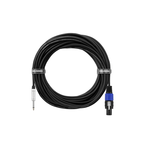 Gator Cableworks GCWB-SPK-50-1TL Cavo speaker jack TS dritto/speakon 15 m Serie Backline