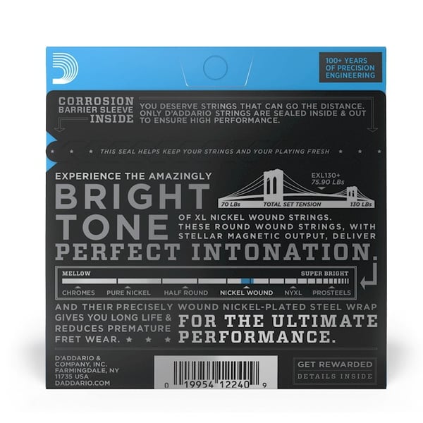 D'ADDARIO Nickel Wound Electric Guitar Strings, Extra-Super Light, 8.5-39