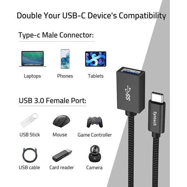 SYNTECH Cavo Adattatore USB C a USB (2 pz)