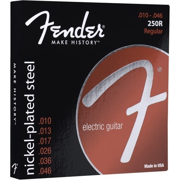 FENDER Muta per chitarra Super 250, acciaio nichelato, Ball End, scalatura 250R .010-.046, (6)
