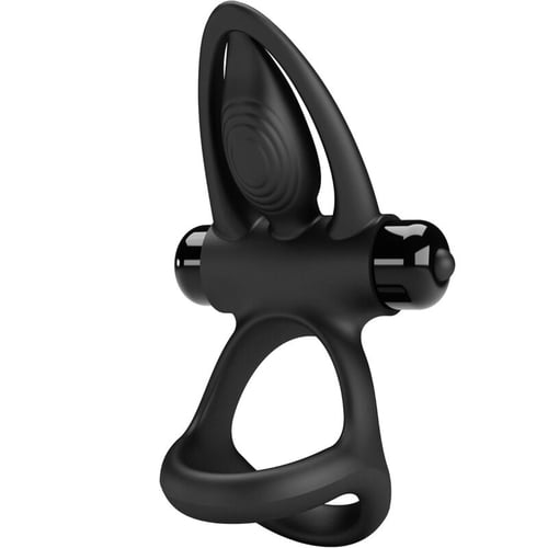 PRETTY LOVE MALE PRETTY LOVE - ANELLO VIBRANTE 10 VIBRAZIONI IN SILICONE NERO