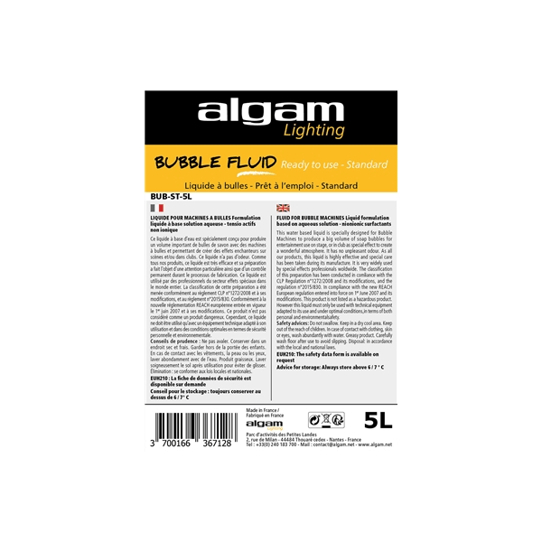 Algam Lighting BUB-ST-5L Liquido Bolle 5L