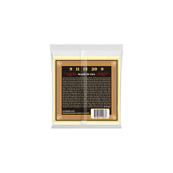 Ernie Ball 2063 Earthwood Banjo Bluegrass Terminate ad Anello Bronzo 80/20