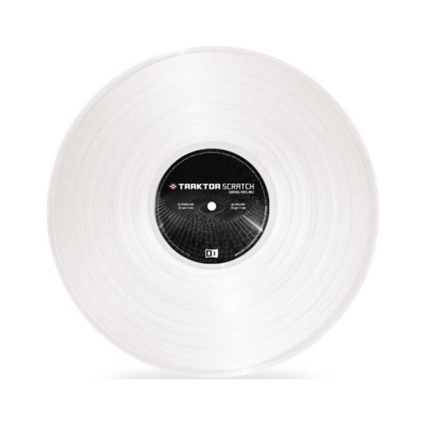 NATIVE INSTRUMENTS TRAKTOR SCRATCH CONTROL VINYL WHITE MKII VINILE DI CONTROLLO MK2