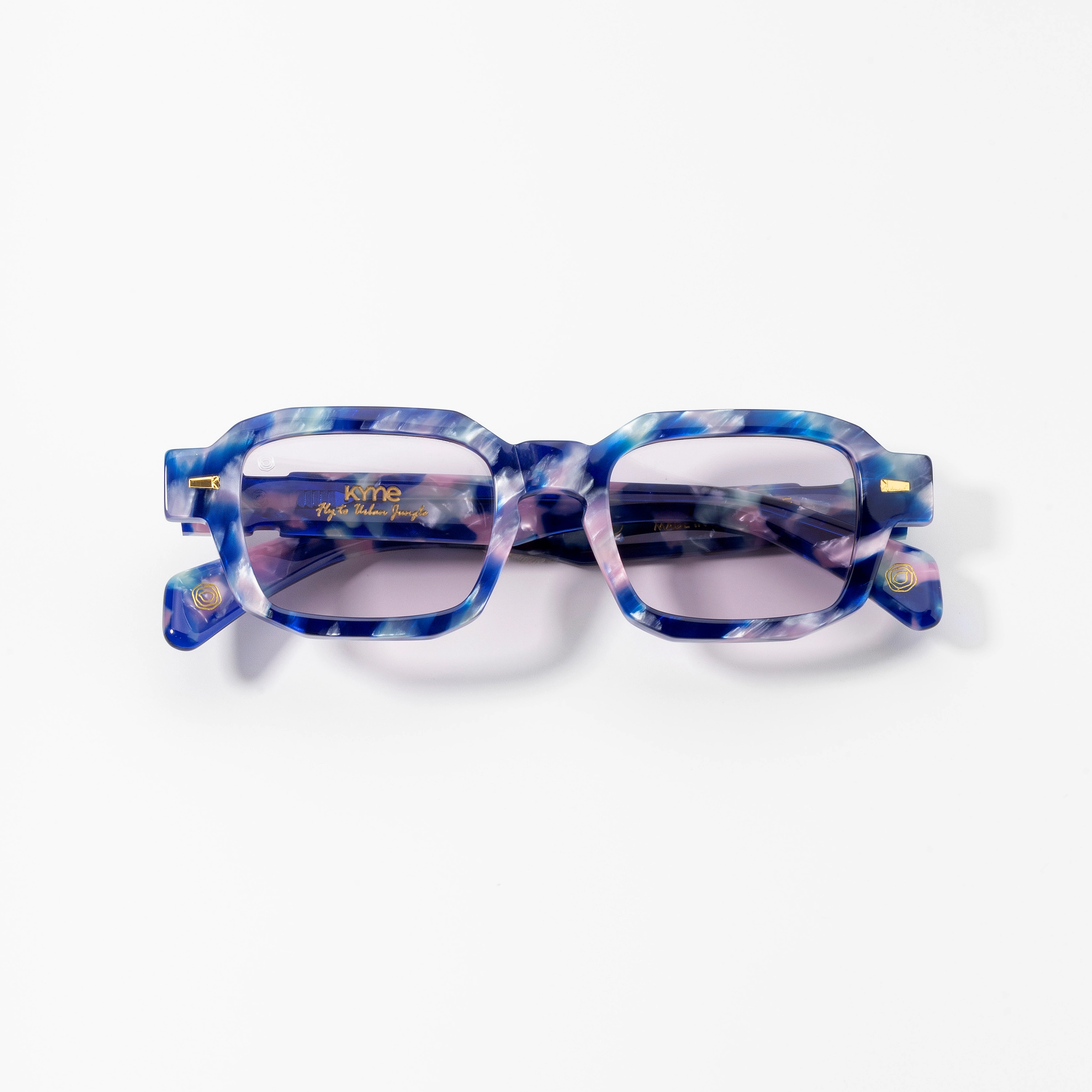 Kyme Pulse Blue Tortoise - Handmade Bold Italian Sunglasses