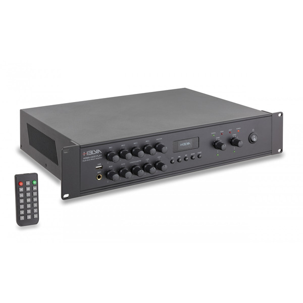 HELVIA Mixer-Amplificatore 2-Zone 240W 2-Unità Rack con DAB+/FM/USB/BT