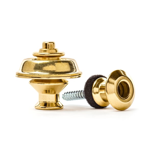 Dunlop SLS1034G Straplok Dual Design Strap Retainer System, Gold