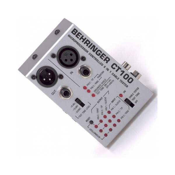 BEHRINGER CT100 CABLE TESTER PER CAVI TESTACAVI AUDIO + TEST TONE DOPPIA FREQUENZA