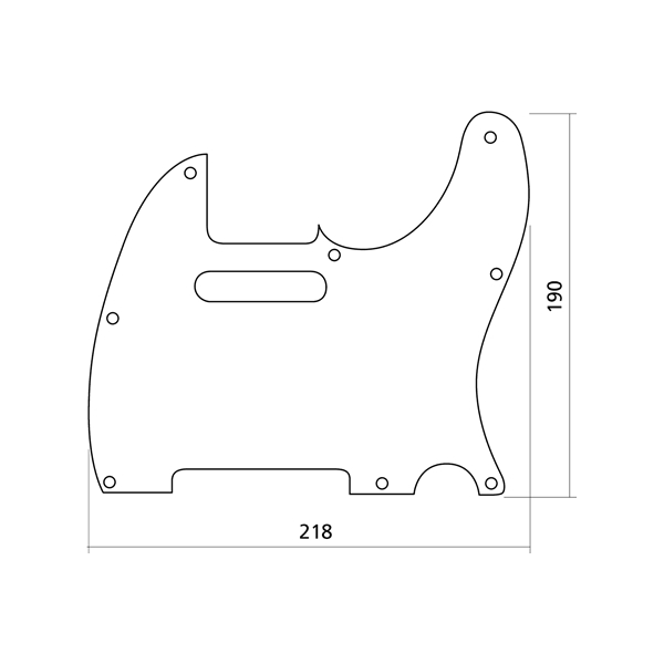 Yellow Parts EZ2101W Battipenna 3 Strati Telecaster® Style Bianco