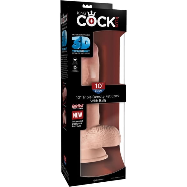 KING COCK - REALISTISCHER PENIS MIT EIER 19,4 CM LEICHT