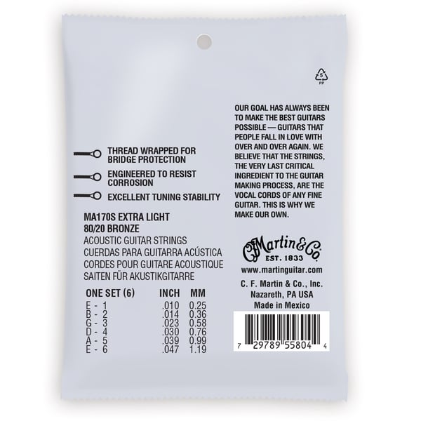 MARTIN Authentic Acoustic Marquis® Silked 80/20 Bronze, Extra Light