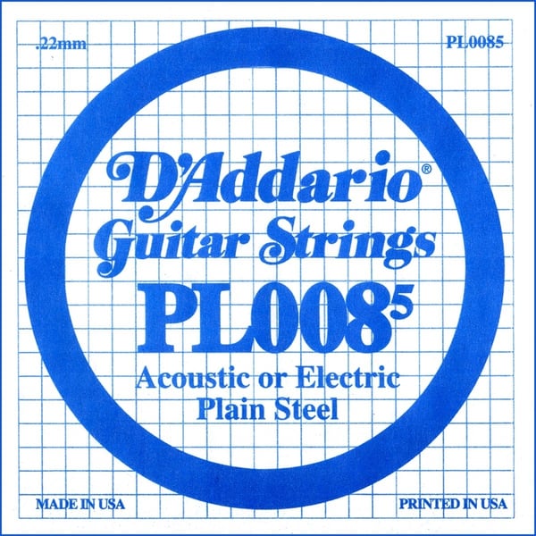 D'ADDARIO Plain Steel Guitar Single String, .0085
