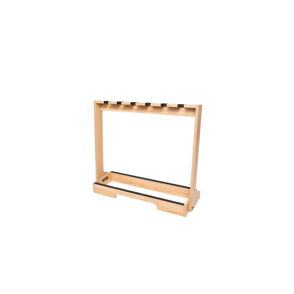 Gator Frameworks GFW-GTR-WD6RK-MPL Supporto in legno per 6 chitarre con finitura in acero naturale<br>