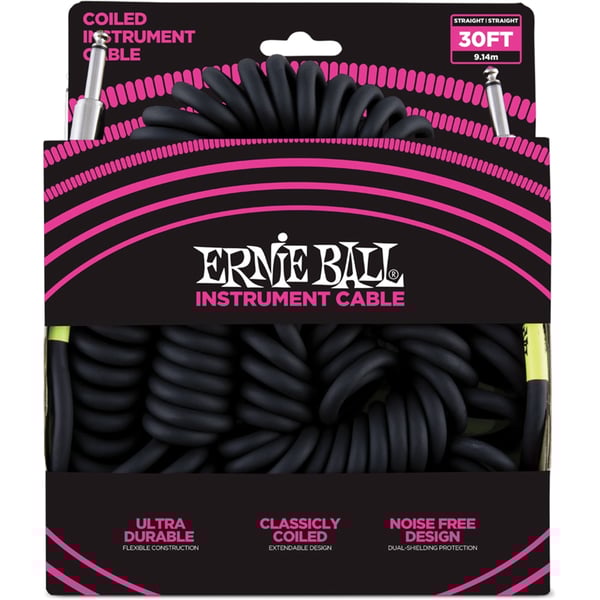 Ernie Ball 6044 Cavo Spirale Nero 9 m
