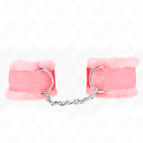 KINK WRIST RESTRAINT KINK - POGGIPOLSI FODERATI IN PELLICCIA ROSA REGOLABILE 17-31 CM X 7 CM