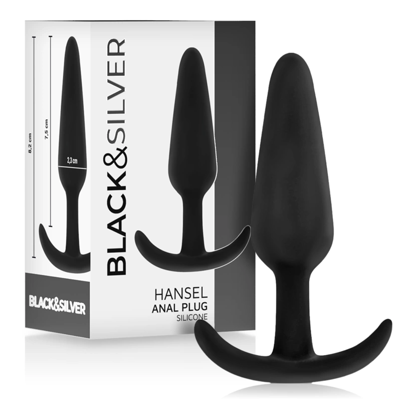 BLACK&SILVER™ - PLUG ANALE IN SILICONE HANSEL™ CON MANIGLIA  PICCOLO