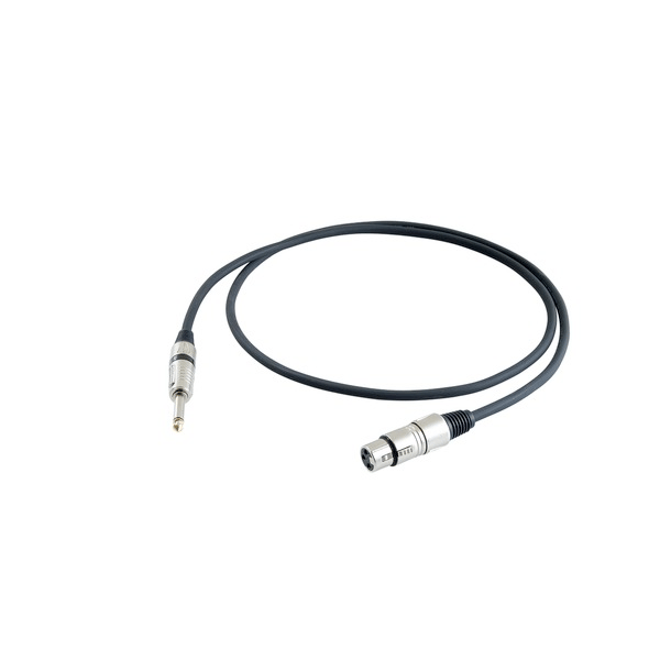 PROEL STAGE Cavo professionale sbilanciato con connessioni spina jack Mono Ø 6.3 mm PROEL - presa volante XLR 3P PROEL/ S2CPRO HPC210 - XLR3FVPRO. Lunghezza: 1 metro. Colori disponibili: Nero. Altre lunghezze disponibili: visualizzare le specifiche tecniche