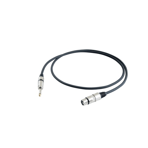 PROEL STAGE Cavo professionale sbilanciato con connessioni spina jack Mono Ø 6.3 mm PROEL - presa volante XLR 3P PROEL/ S2CPRO HPC210 - XLR3FVPRO. Lunghezza: 1 metro. Colori disponibili: Nero. Altre lunghezze disponibili: visualizzare le specifiche tecniche