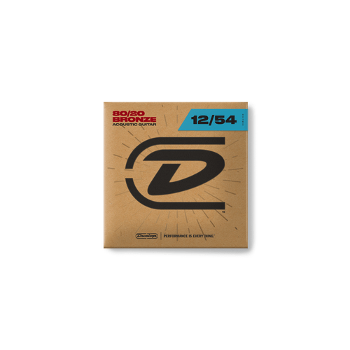Dunlop DAB1254 Acoustic 80/20 Bronze, Light Set/6