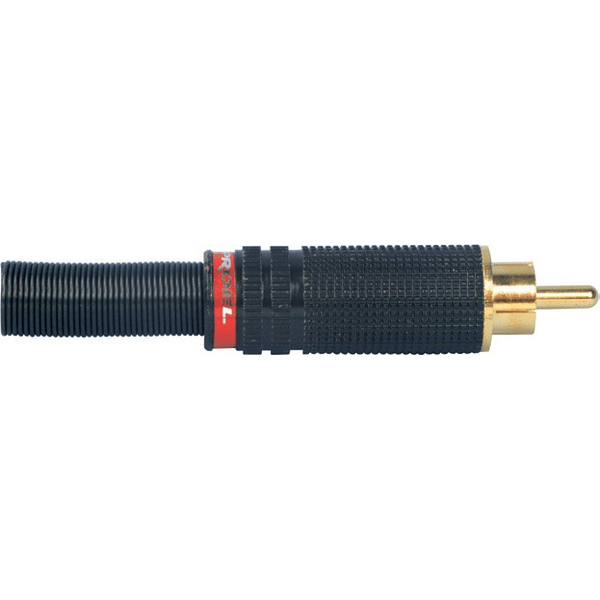 PROEL STAGE Spina volante RCA professionale. Colore: Nero con anello rosso.