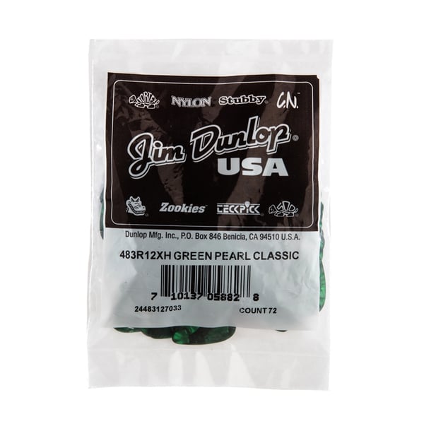 Dunlop 483R#12 Green Perloid - X Heavy
