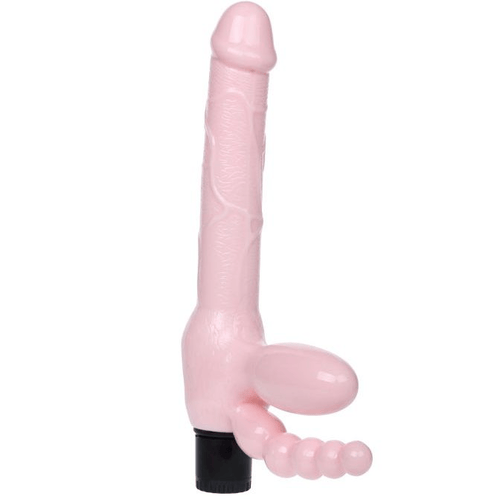 BAILE - IMBRAGATURA SENZA CORDA TPR CON VIBRAZIONE E STIMOLAZIONE ANALE 25.4 CM
