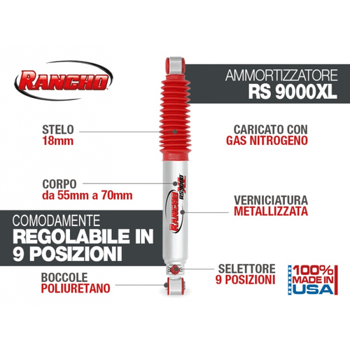 AMMORTIZZATORE RANCHO 9000 XL PER JEEP CHEROKEE XJ POSTERIORE