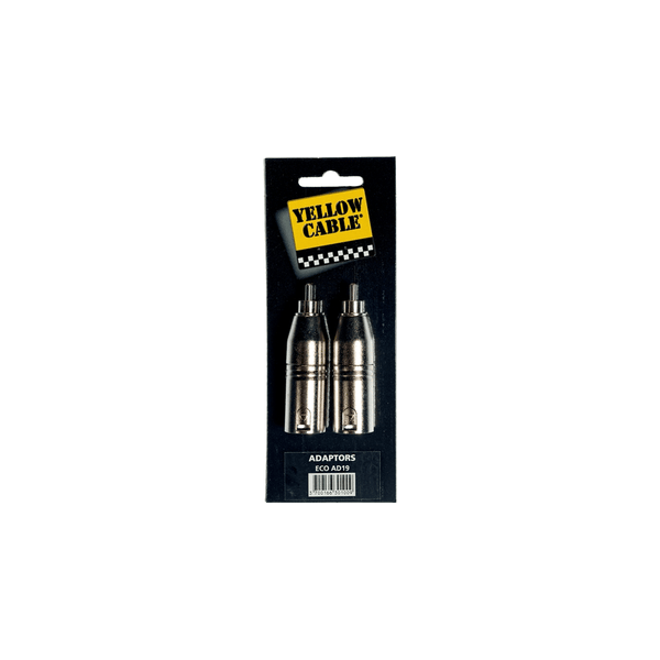 Yellow Cable AD19 Adattatore RCA Maschio/XLR Maschio 2 Pcs