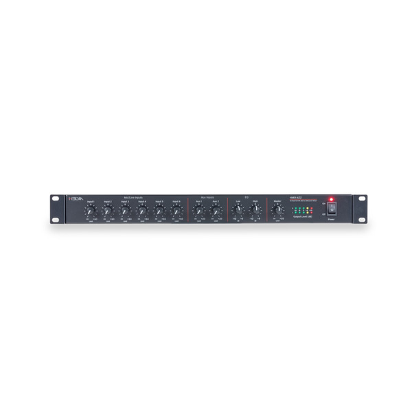 HELVIA Mixer Stereo 1U Rack con 8 Ingressi