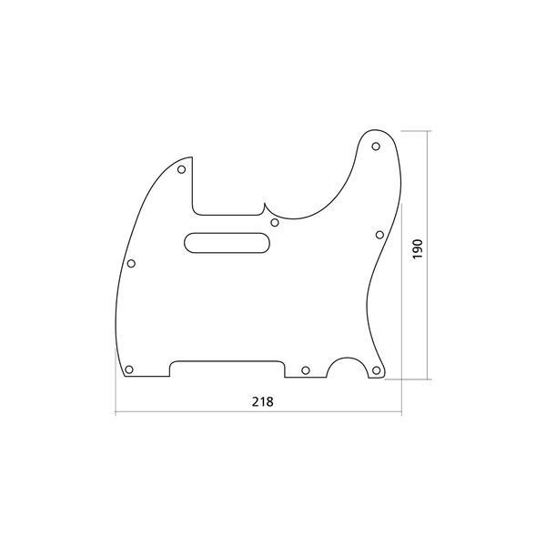 Yellow Parts EZ2101W Battipenna 3 Strati Telecaster® Style Bianco