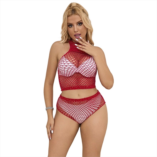 SUBBLIME SETS SUBBLIME - 952402 SET RETE CON DIAMANTI ROSA TAGLIA UNICA