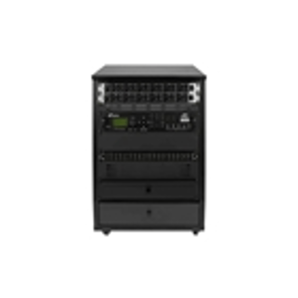Gator Frameworks GFW-ELITESTUDIORK12-BLK Rack da studio inclinato 12 unità con finitura nera standard<br>
