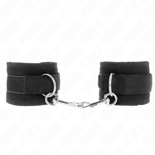 KINK WRIST RESTRAINT KINK - TENUTA DA POLSO IN NYLON HOOK&amp;LOOP NERA MODELLO 2 REGOLABILE 18-35 CM X 6 CM