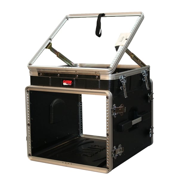 Gator Cases GRC-10X8 PU Rack audio 10U Pop Up, 8U laterale