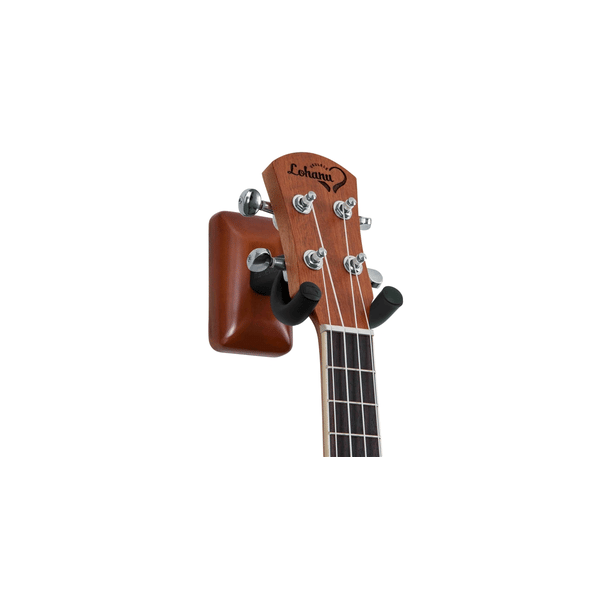 Gator Frameworks GFW-UKE-HNGRMHG Supporto da parete per ukulele e mandolino con piastra in mogano