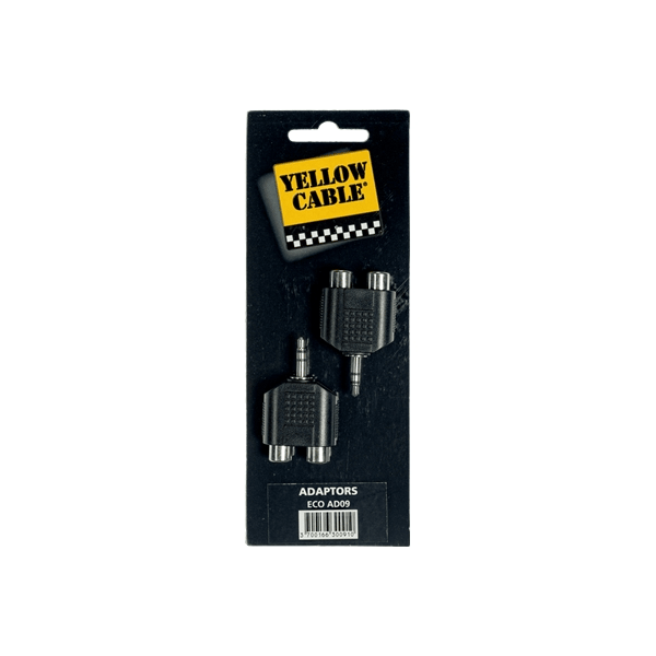 Yellow Cable AD09 Adattatore Mini Jack TRS Maschio/2x RCA Femmina 2 Pcs