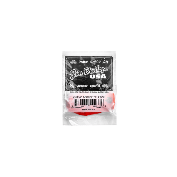 Dunlop 431R Tortex Trianlge Orange .60