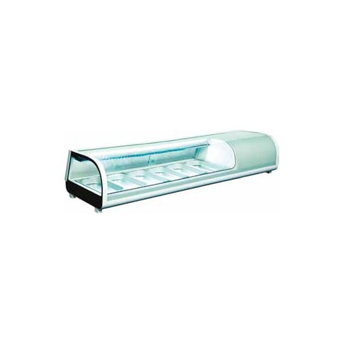 Vetrina refrigerata frigo banco frigo sushi cm 153x42x27 RS9482