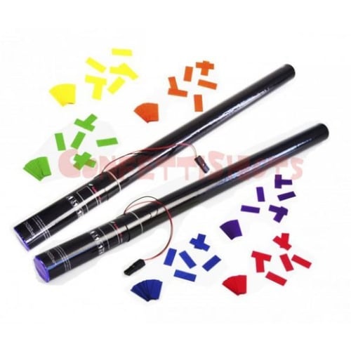 OH-FX CANNONE ELETTRICO USA E GETTA DA 80CM CORIANDOLI IN CARTA BIANCO