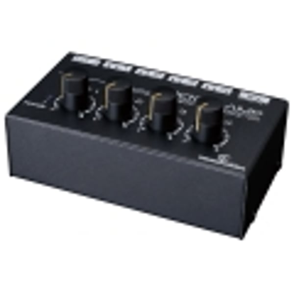 SOUNDSATION Mini amplificatore stereo per cuffie a 4 canali con alimentatore. Modello POCKET-AMP