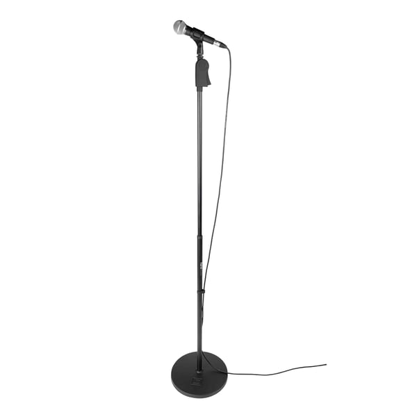 Gator Frameworks GFW-MIC-1201 Supporto microfonico con base rotonda da 30,5 cm e altezza regolabile da 101,6 a 160 cm<br>
