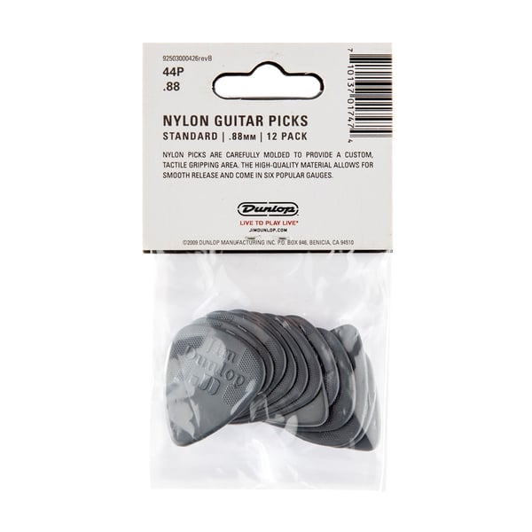 Dunlop 44P.88 Nylon Standard DarkGrey .88mm