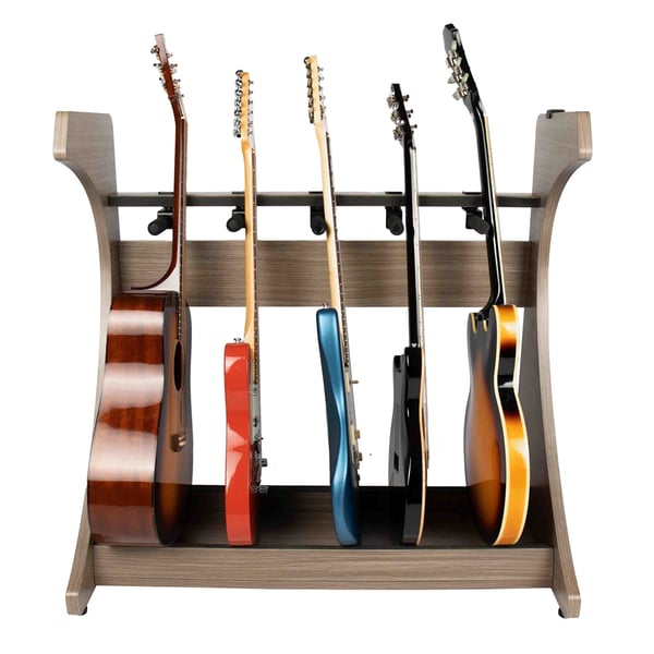 Gator Frameworks GFW-ELITEGTR5RK-GRY Rack per chitarre 5-7 posti in finitura grigio Driftwood<br>