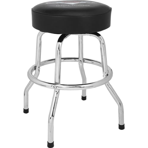 Sgabello da bar con logo Chevron Fender™ Custom Shop, nero/cromato, 30"